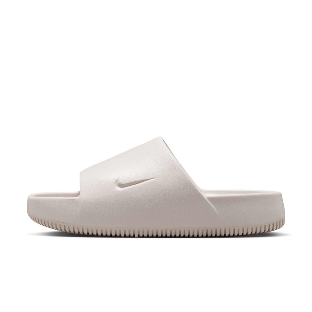 Nike Women's Off White Calm Open Toe Wide Comfort Slip-On Slide Sandal Size 8